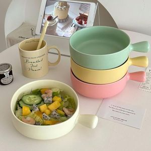 Meadow Ceramic Bowl with Handle - Matte Finish