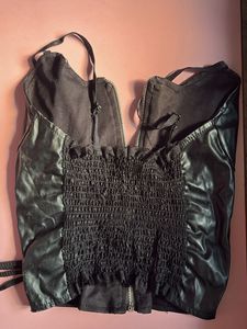 Black Corset Top with Zipper