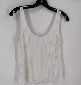 H&amp;M Women’s Scoop Neck Ribbed Knit Sleevele
