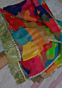 Price Drop by 200  Multicolour Rajputi Odhna