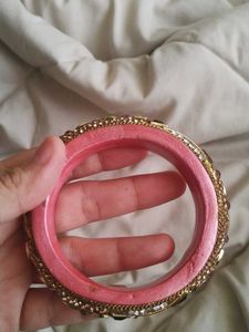 Pink &amp; Gold Bangle Set