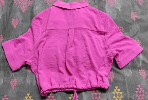 😍Stylish Hot Pink Top💕 And Black Jean