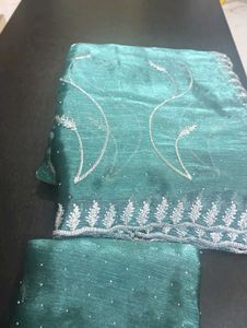 Green Embellished Dupatta