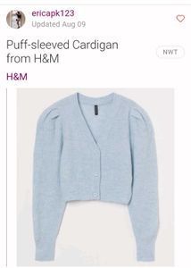 H&amp;M Puff-Sleeve Cardigan