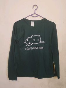 Embellished Blue Knit sweater cardigan and black s