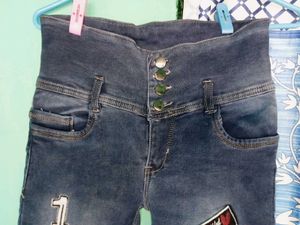 Patched Denim Jeans