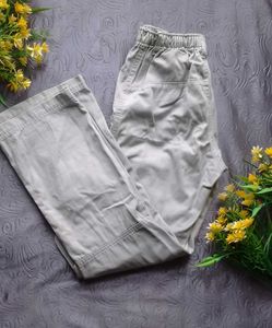 White Grey Cargo Pant.