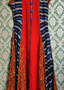 Multi Colour Long Froack With Beautiful Work