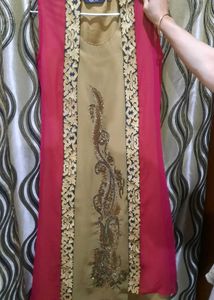 Elegant Embroidered Sleeveless Kurti