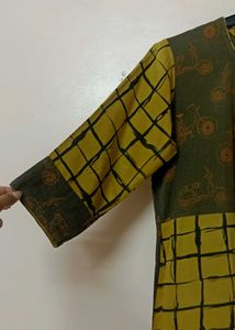 Green Printed Kurta