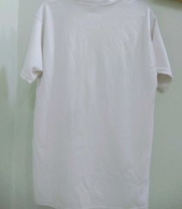 MENS ROUND NECK LION LOGO PRINT WHITE TSHIRT
