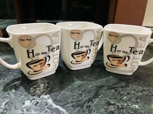 3 Hot Tea Mugs
