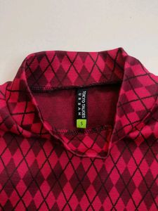 Red Argyle Dress