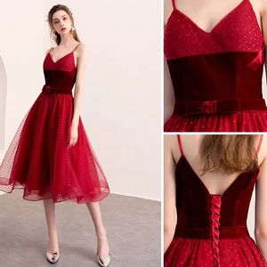 Princess Suede Bow Spotted Spaghetti Dress
