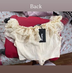 Lace Trim Corset Top