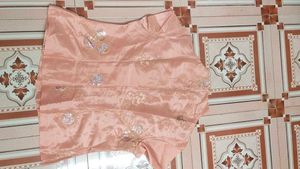 Elegant Peach Embroidered Coat