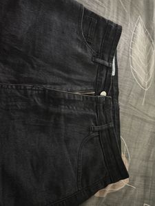 Black Denim Mini Skirt