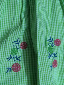 Girl Kids Cute Green Checkered Dress