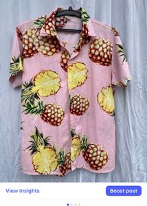 Pink Pineapple Print Shirt