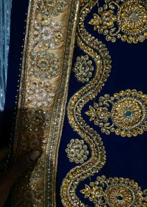 Elegant Navy Blue Saree