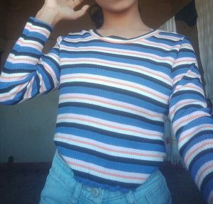 Striped Long Sleeve Top