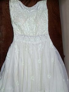 A Mint Green Floral Gown .