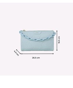 Iykyk Compact Cube Patterned Blue Sling Bag