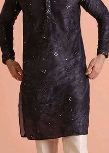 KISAH MENS PURPLE BLENDED EMBELLISHED Kurta (40)