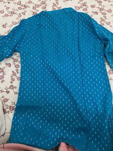 Blue Cotton Kurta, pajama set