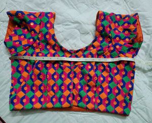 Thick Fabric All Over Embroidered Blouse