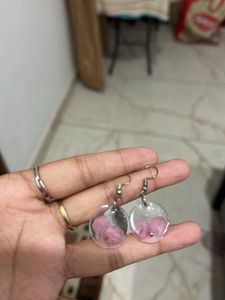Pink Flowers Earrings