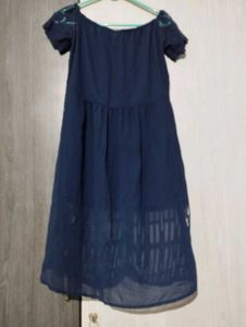 Navy Off-Shoulder Dress