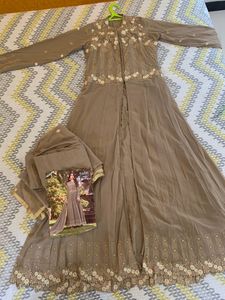 Festive/wedding Wear 3 Piece Floor Length Gown