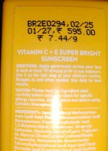 Vitamin C + E Sunscreen 80gm Moisturizer Combo