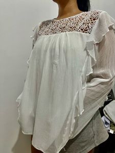 Elegant White Lace Top