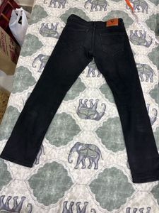 Black catorised  straight fit jeans