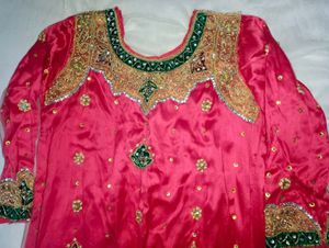 SET OF KHARADUPATTA Red &amp; Gold Embroidered