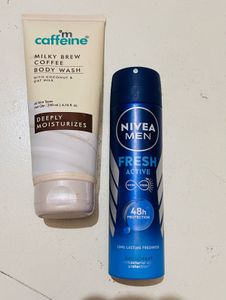 Coffee Body Wash With Free Nivea Deo