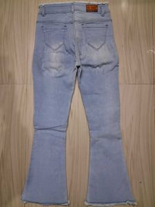 blue denim bootcut jeans