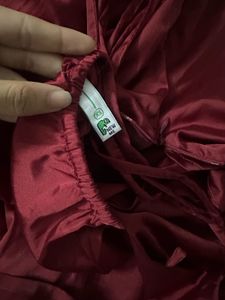 NEWME - ✨ Elegant Burgundy Satin Maxi Dress 💃🌹