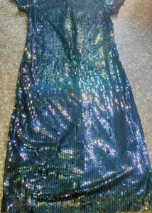 Beautiful Black Sequence Work Dress Party Wear