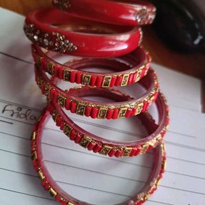 Bangles With Free Pink Nail paint