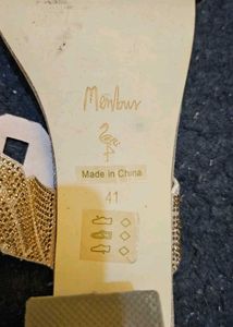 Menbur Gold Embellished Heel