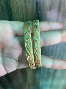 Gold Plated Bangles (Antitarnish)