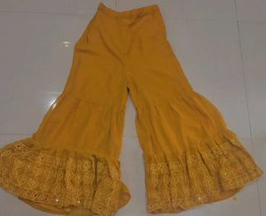 Yellow Ethnic Sharara Suit