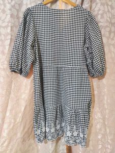 George Gingham Black &amp; White Checkered Dress