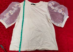 Camila White Designer Arms Top