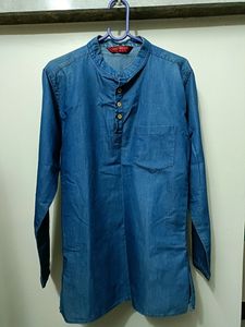 Men&#39;s Denim Short Kurta