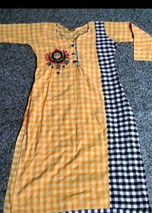 Buy One For 99 Rs Only Elegant Black &amp; Gold Kurta
