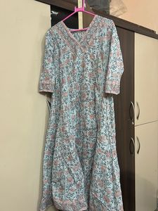 Floral Print Anarkali Kurta